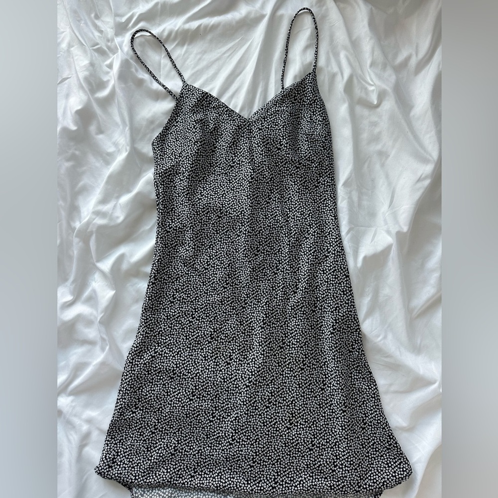 Black and White Slip Dress